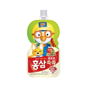 뽀로로 음료수 홍삼쏙쏙 사과매실 100ml 1박스 40개