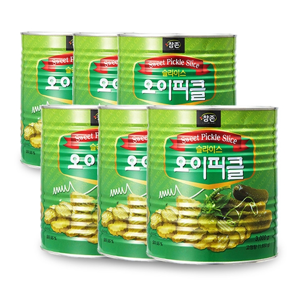 참존 슬라이스 오이피클 3kg 1박스 6개