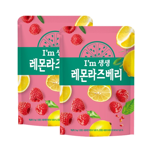 녹차원 아임생생 레몬라즈베리 2kg 2개세트