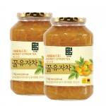 녹차원 꿀유자차 1kg 2개세트