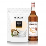 [MEGA SALE 코코넛 밀크폼 카라멜 라떼] 타코 코코넛 밀크 파우더 870g + 모닌 카라멜 시럽 1000ml