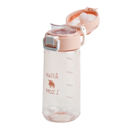 [업체발송] L00100149 MOZ스웨덴 올트라이탄 클린 원터치 키즈 보틀 물병 490ml - 헤이즐핑크
