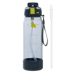 [업체발송] L00100135 MOZ 스웨덴 원터치 더블락 휴대용 스포츠 트라이탄 보틀 물병 900ml - 차콜그레이