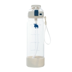 [업체발송] L00100137 MOZ 스웨덴 원터치 더블락 휴대용 스포츠 트라이탄 보틀 물병 900ml - 크림스노우