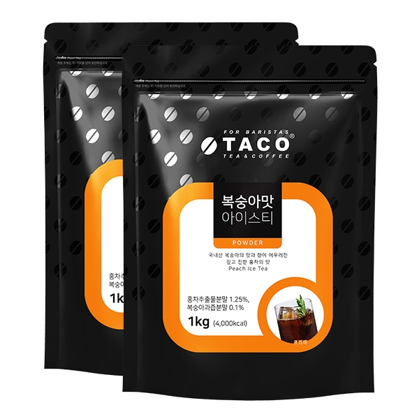 타코 복숭아 아이스티 1kg 2개세트