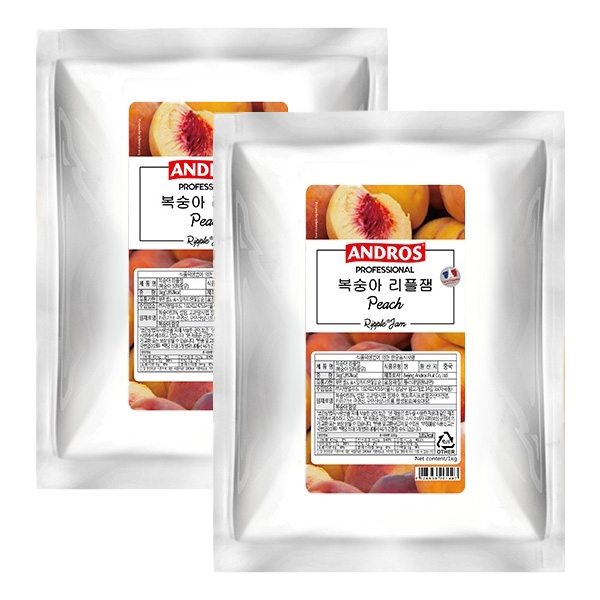 앤드로스 복숭아 리플잼 1kg 2개세트