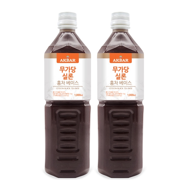 아크바 무가당 실론 홍차 베이스 1000ml 2개세트