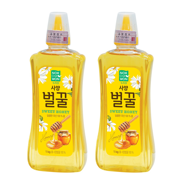 녹차원 국산 사양벌꿀 1kg 2개세트