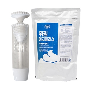 휘핑이지 크림 휘퍼 550ml + 플러스 휘핑크림 폼 파우더 300g 세트