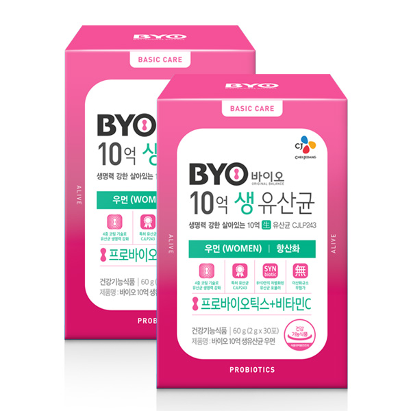 BYO 10억 생유산균 우먼 2g 30포 2개세트