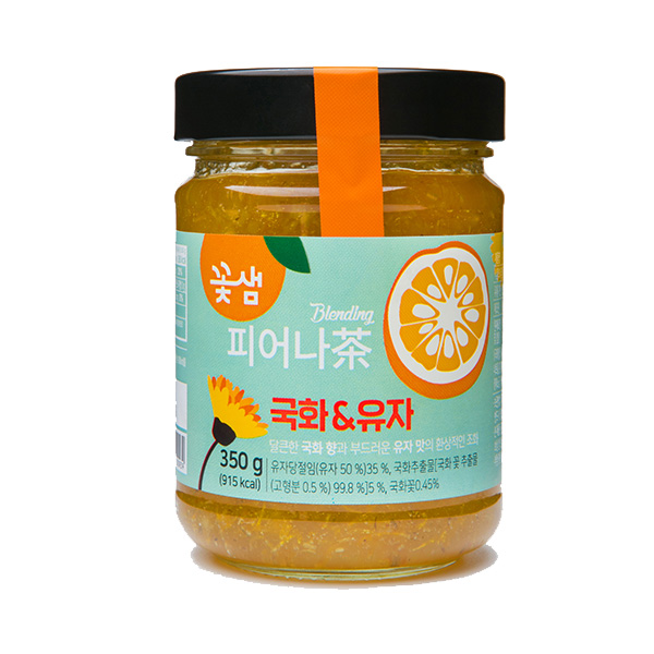 꽃샘 피어나다 국화 유자 350g