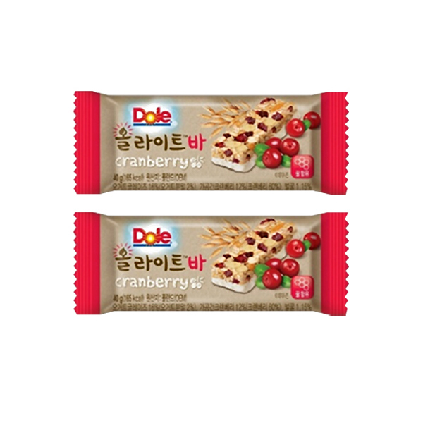 Dole 올라이트 바 크랜베리 40g 2개세트