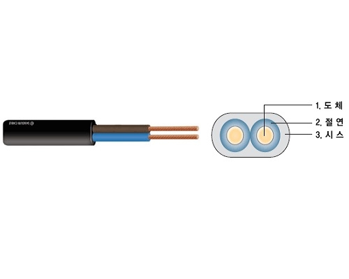 장원형코드 (VCTFK) 1.5sq * 2C - 1타 (100M) (회색)