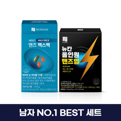 [남자 NO.1 BEST 세트] 맥스팩 15개입 X 맨즈업 15개입