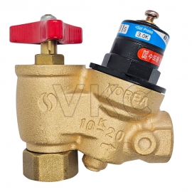 1000001194 신일밸브 감압일체형 수도용 앵글밸브 SI-104 10K 15A~25A 청동 나사식 (신일 세대별 감압변) 기본 3K, 기타압력 별도요청