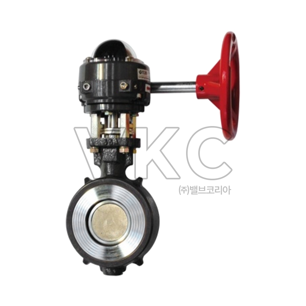 1000001517 JMV 국산 닥타일 스팀용 버터플라이밸브 10K 20K 40A~450A (기어식) (제이엠밸브 스팀용 주철버터플라이)