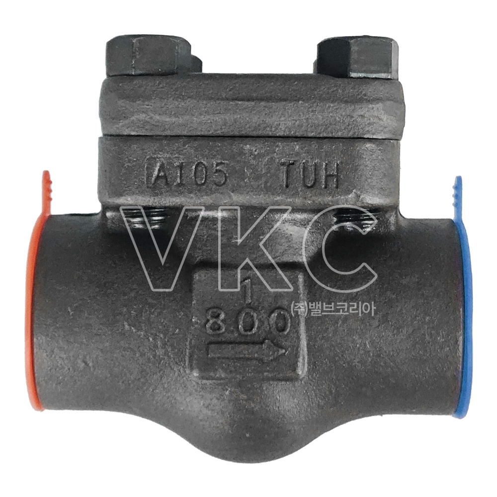 1000001588 (국산) DEV 동은밸브 ASTM A105 단조스윙체크(SW-NPT) 800# 10A~50A 한쪽 용접식, 한쪽 나사식 (800LB 구 DKM 동강금속 소켓 스크류타입 단조 스윙체크밸브) 600# 별도 문의