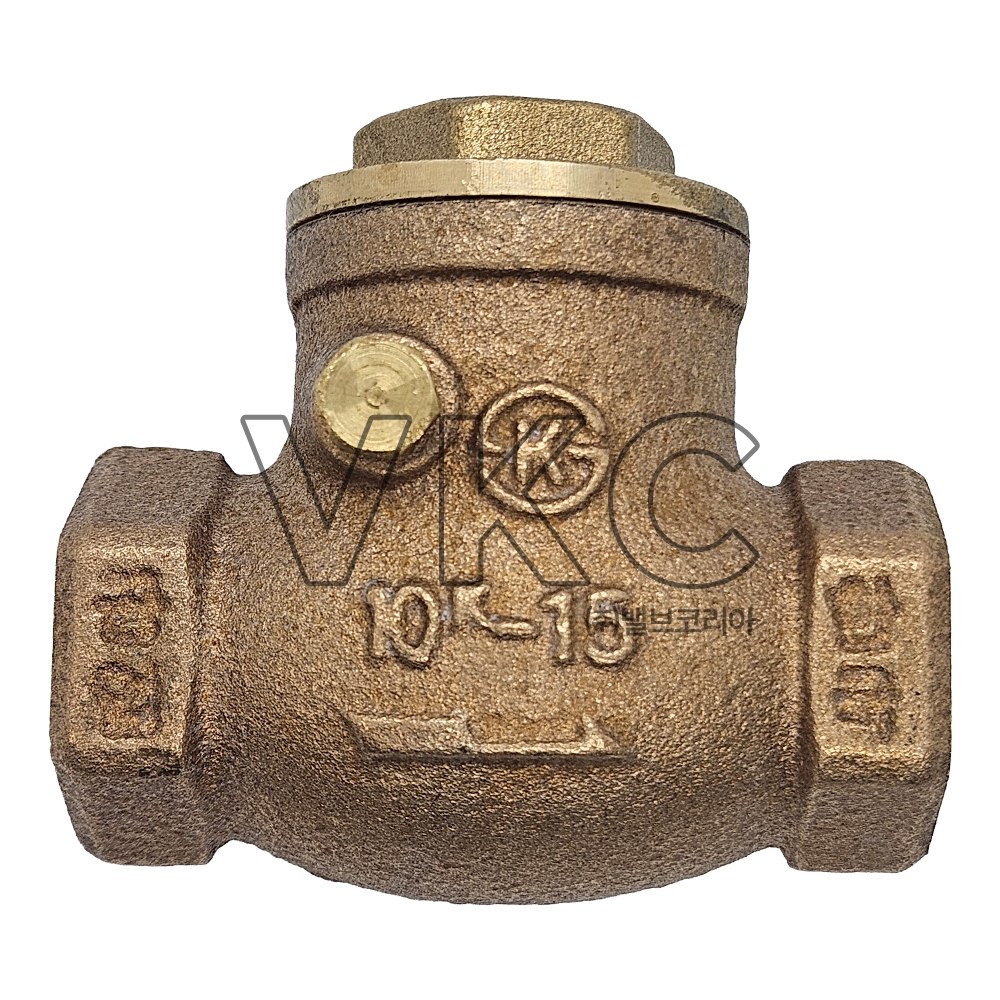 1000001802 영동금속 국산 KS 청동 나사끼움형 스윙체크밸브 10K 15A~80A (YK 청동 KS 나사식 스윙체크밸브)