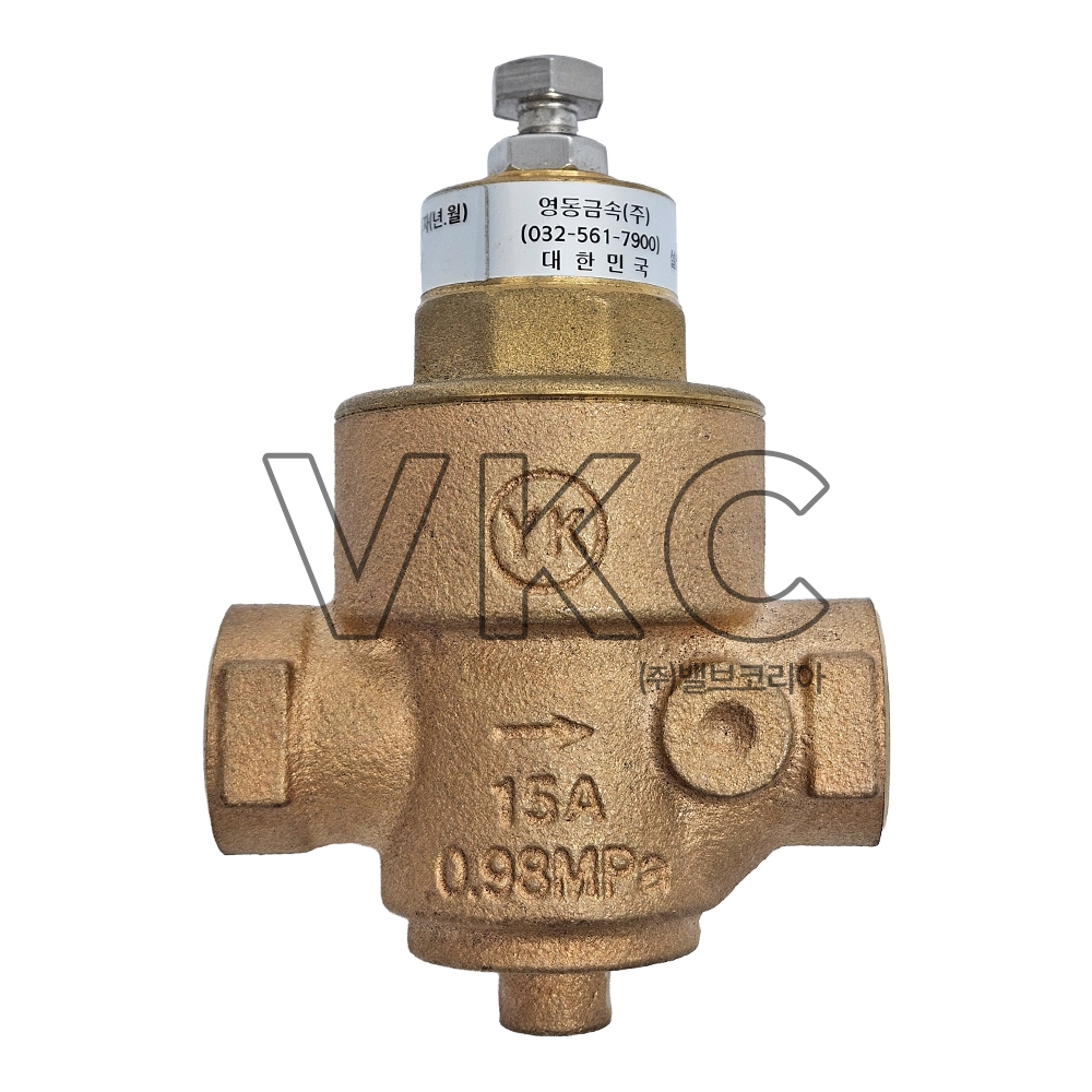 1000001813 영동금속 국산 청동 감압밸브 소켓형 10K 15A~20A (YK 양쪽 소켓타입 청동 감압변)