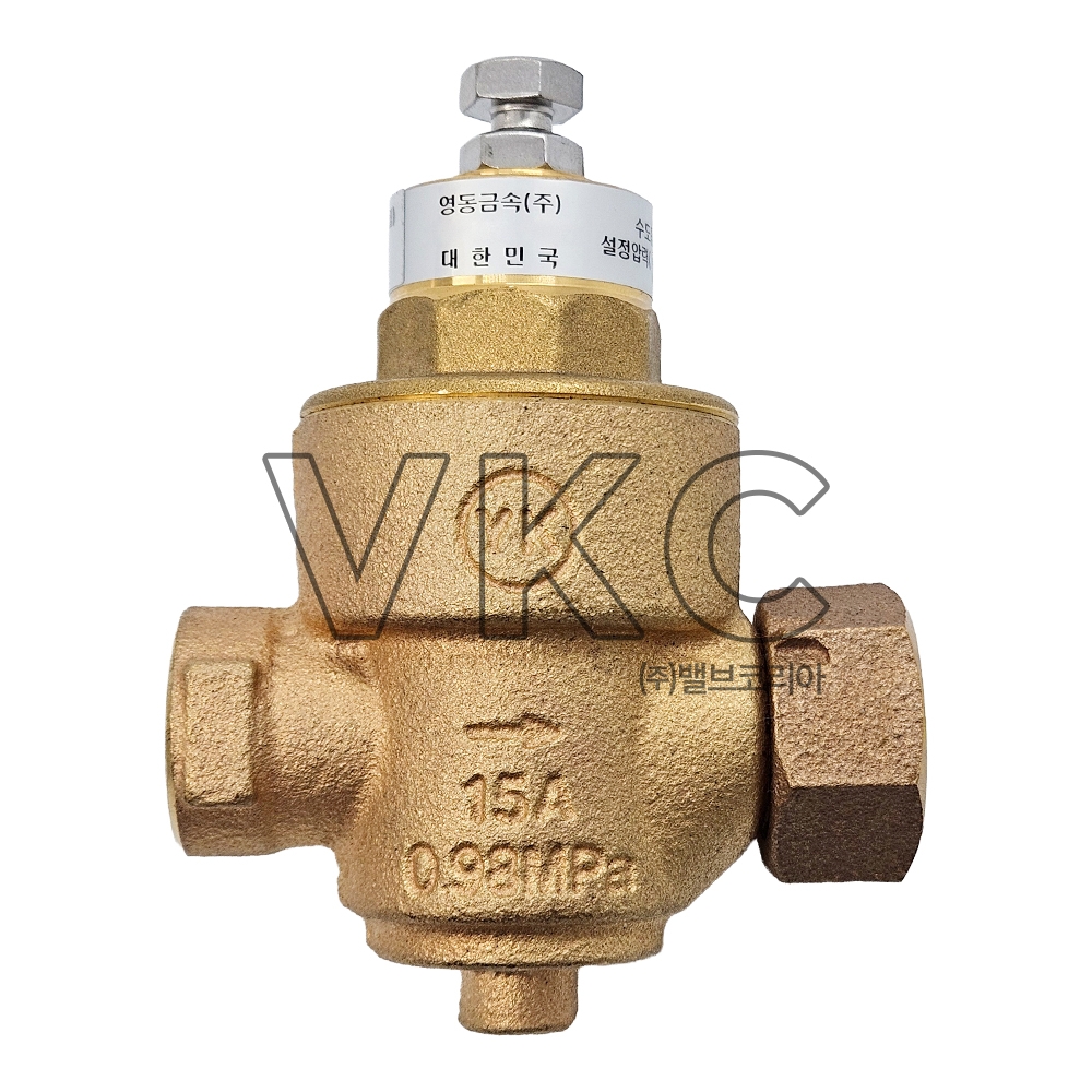 1000001814 영동금속 국산 청동 감압밸브 훅소켓형 10K 15A (YK 한쪽 훅, 한쪽 소켓타입 청동 감압변)