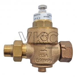 1000001815 영동금속 국산 청동 감압밸브 훅유니언형 10K 15A~20A (YK 한쪽 훅, 한쪽 유니언타입 청동 감압변)