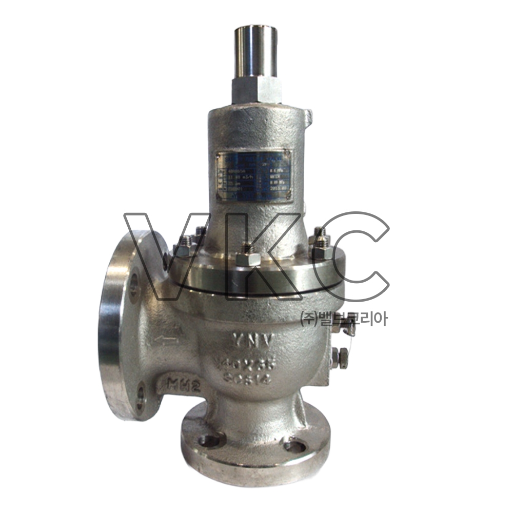 1000001964 YNV 스텐 가스용 고압 안전밸브 GSV-5F(NL) 30K 15A~100A 플랜지식, 밀폐형 (와이엔브이 압축가스, 액화가스용 SCS13 안전변, 설정압력 범위 2.2-3.3MPa)