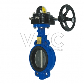 1000002153 (국산) 동진밸브 KS 주철 10K 50A~300A 웨이퍼형 고무붙이 기어식 버터플라이밸브 DBG-1W (GC200 주철버터플라이)