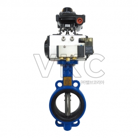 1000002159 동진밸브 주철 에어실린더 버터플라이밸브 10K 40A~250A DBP-1F (Double Acting)