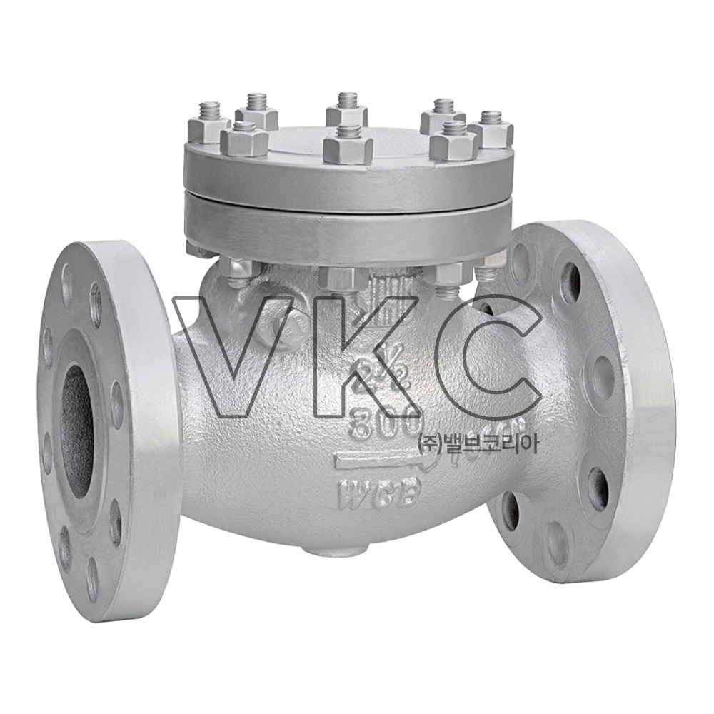 1000002171 (국산) 화성밸브 주강 플랜지식 스윙체크밸브 150# 50A~400A (HS A216 ASME 150LB 주강스윙체크 2인치~16인치)