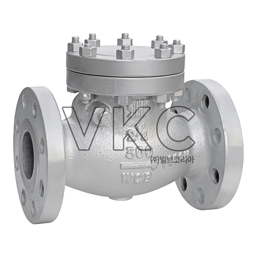 1000002173 (국산) 화성밸브 주강 플랜지식 스윙체크밸브 300# 50A~400A (HS A216 ASME 300LB 주강스윙체크 2인치~16인치)
