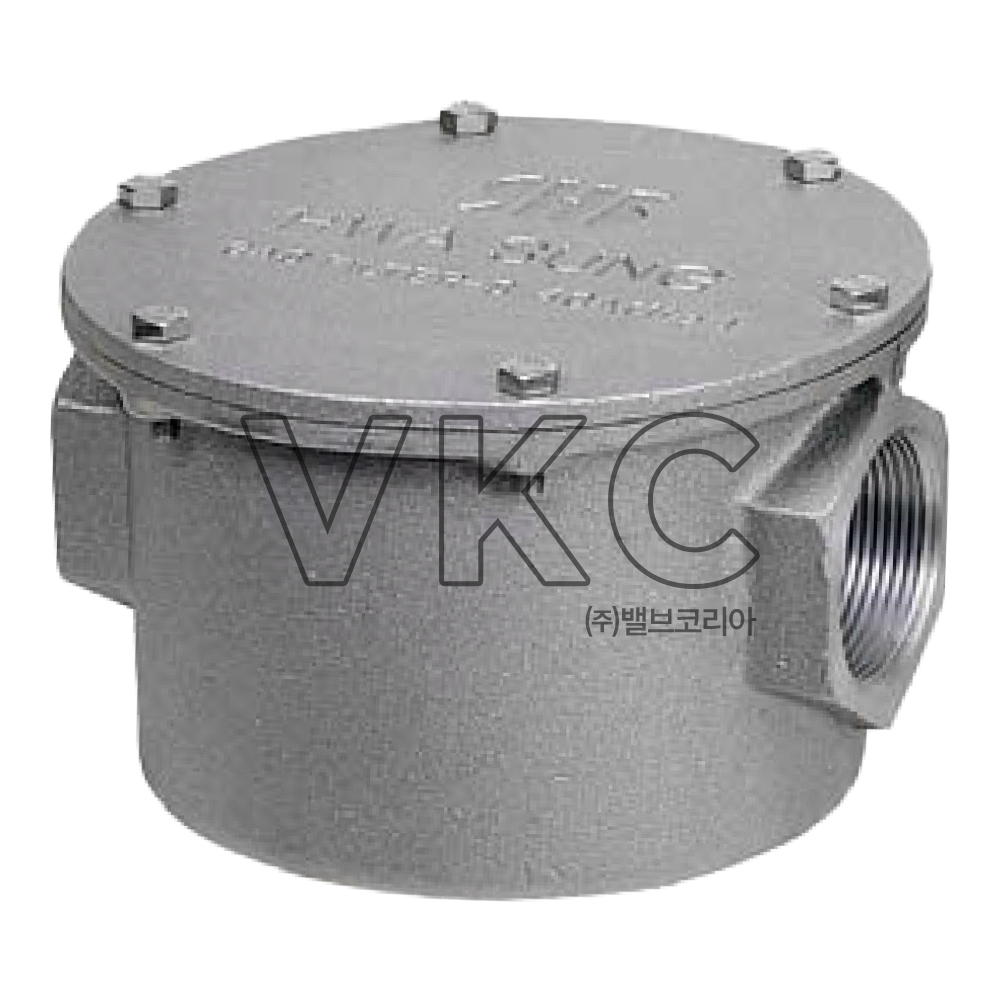 1000002196 (국산) 화성밸브 알루미늄 나사식 가스필터 10K 32A~150A (HS AL 휠타 1인치 ~ 2인치)