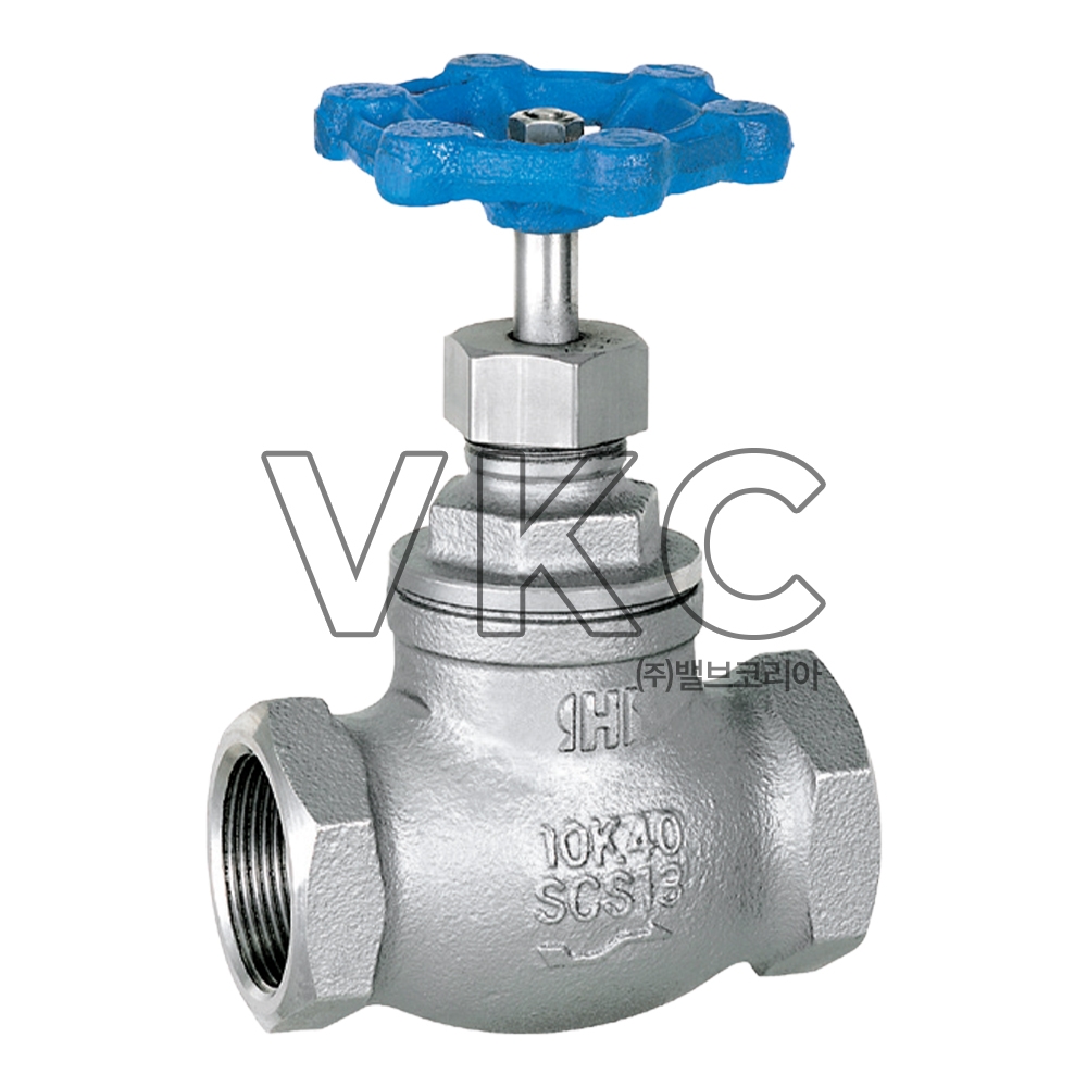 1000002201 (국산) 화성밸브 스텐 나사식 글로브밸브 10K 15A~50A (HS SSC13 스텐글로브 0.5인치~2인치)