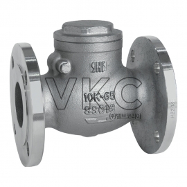 1000002205 (국산) 화성밸브 스텐 플랜지식 스윙체크밸브 10K 15A~100A SB타입 (HS SSC13 S.B 스텐스윙체크 0.5인치~4인치)