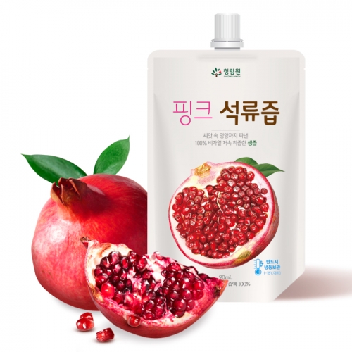 [월/목 발송] 쌍기어 녹즙기로 착즙한 100% 생석류 핑크 석류즙 90ml x 20팩