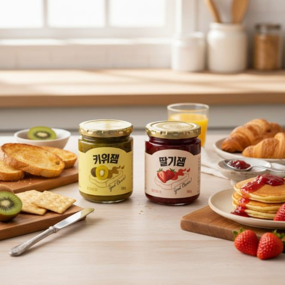 [남도드림] 다래마을 딸기잼 2개 + 키위잼 2개 (건강한 저당잼)