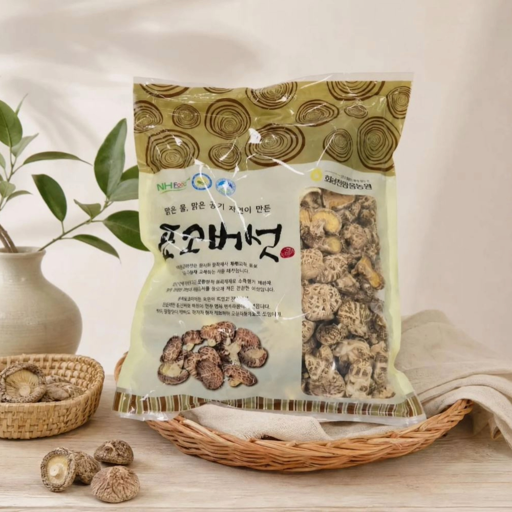 [남도드림]정남진장흥농협 건표고버섯 백화고파지 1kg