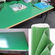 매트모아 녹색 작업대 매트 3.2T 800X1200mm 책상 깔판 데스크 패드 고무판