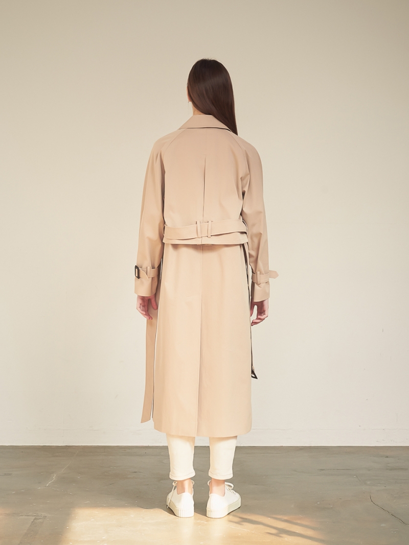 Gaia Layered Trench Coat_Beige