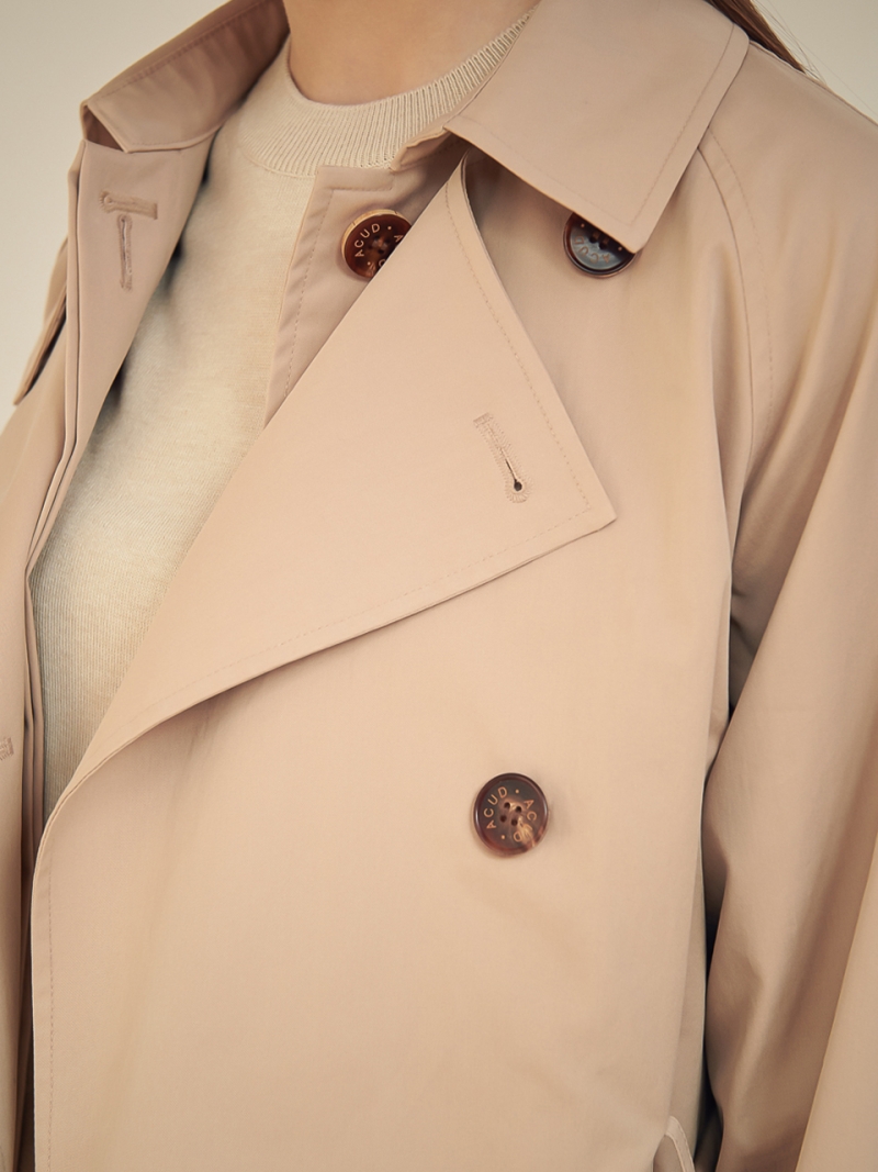 Gaia Layered Trench Coat_Beige