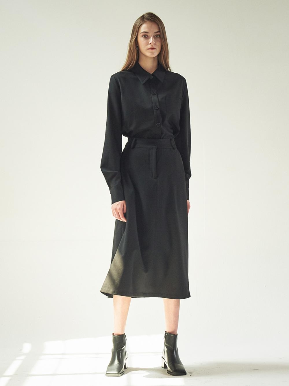 TWO-WAY SHIRT DRESS_BLACK