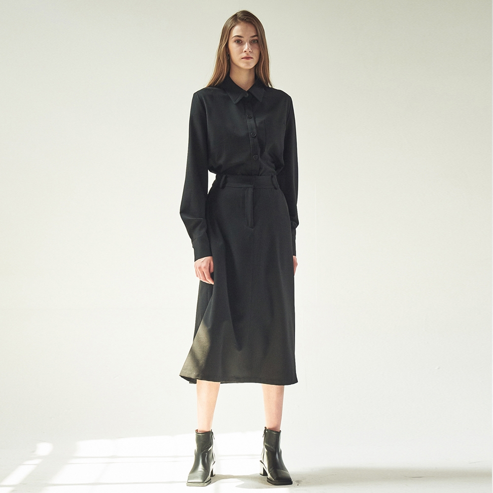 TWO-WAY SHIRT DRESS_BLACK