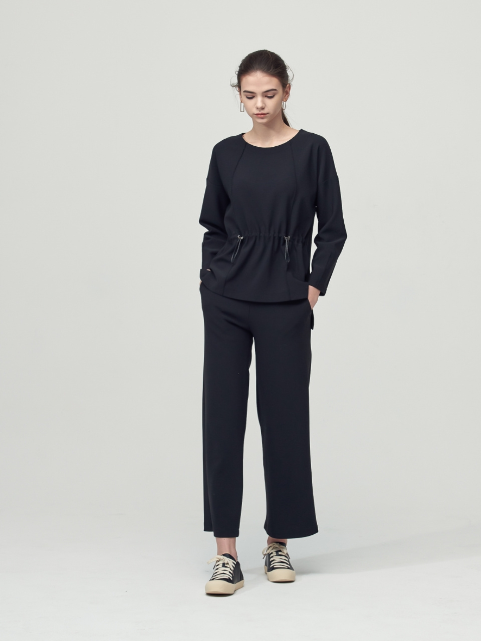 Comfort Wide Bending Pants_Black