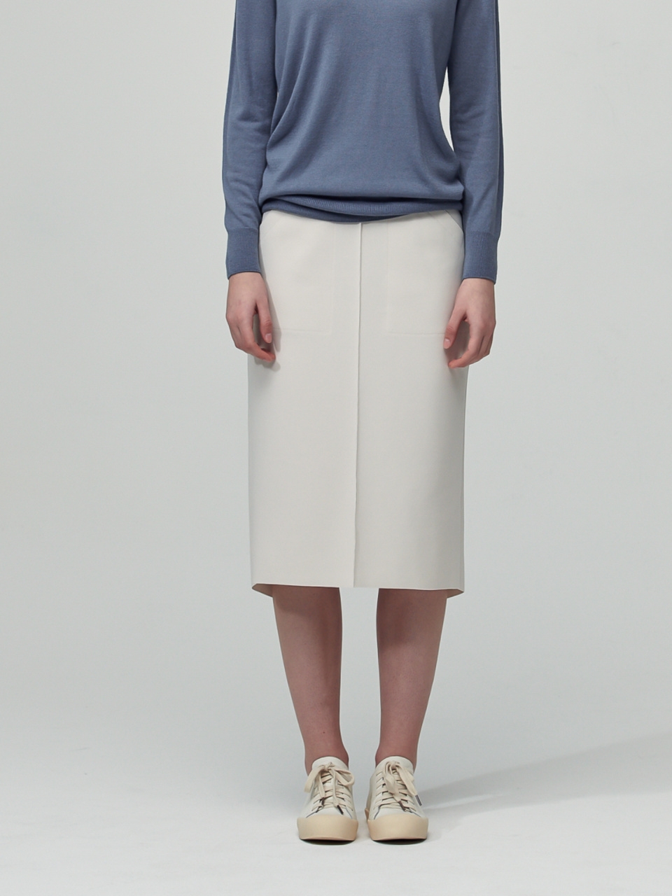 Comfort Pocket Bendig Skirt_Ivory