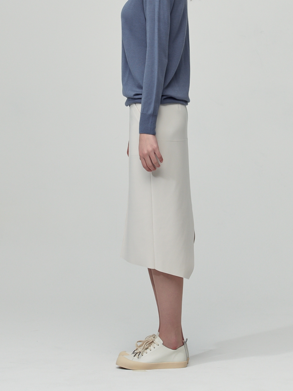 Comfort Pocket Bendig Skirt_Ivory