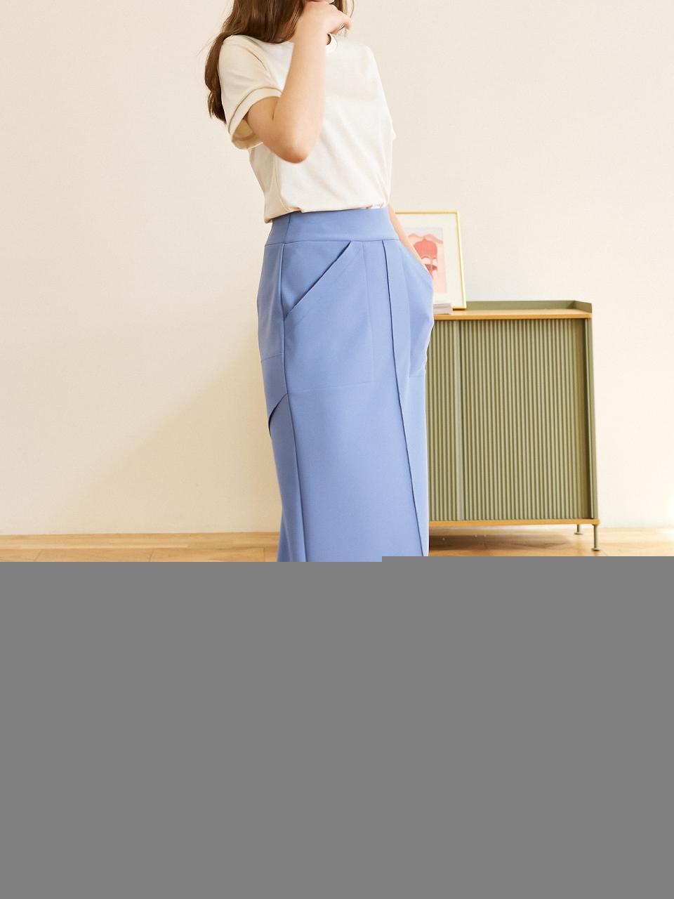 Comfort Pocket Bending Skirt_Beige