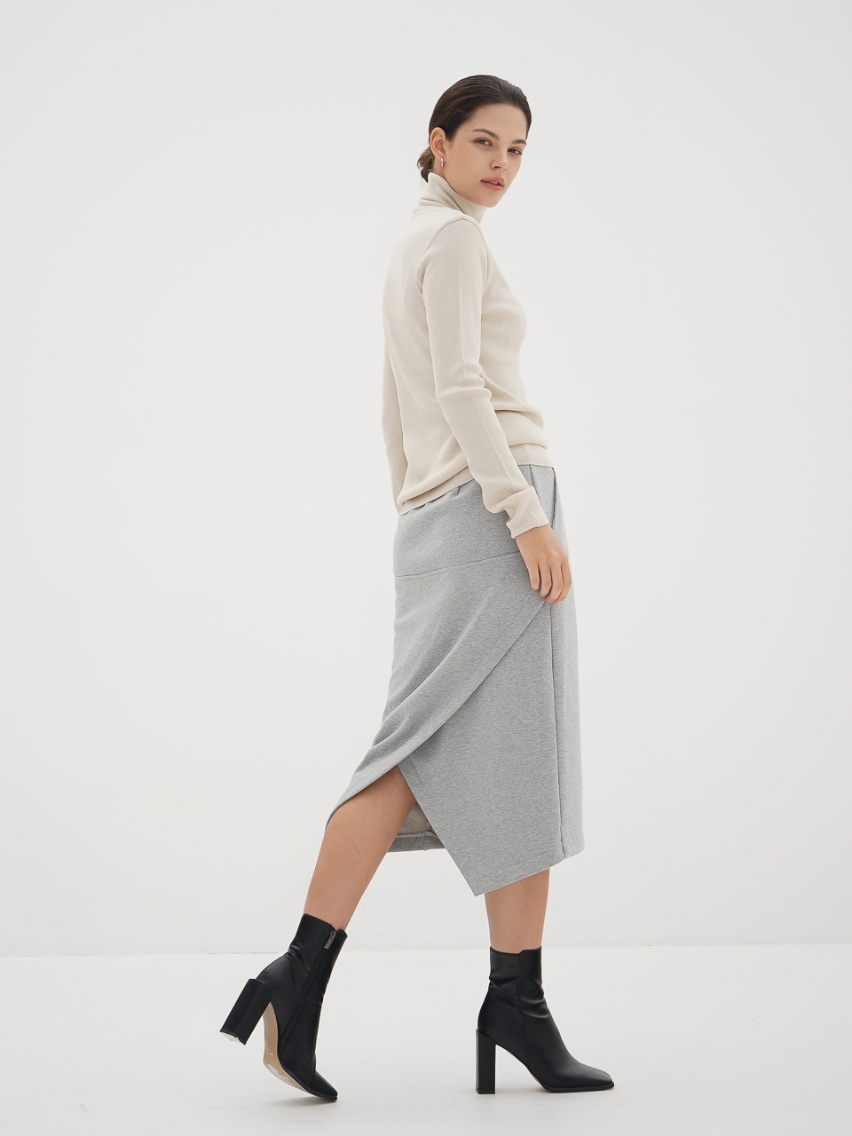 Terry Bending Skirt_Grey