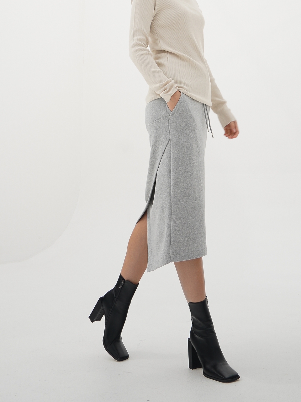 Terry Bending Skirt_Grey