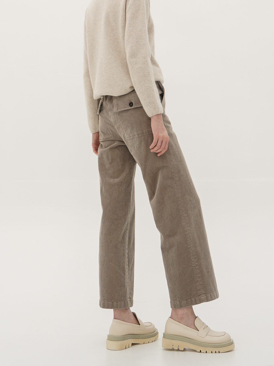 Corduroy Straight Pants_D.Beige