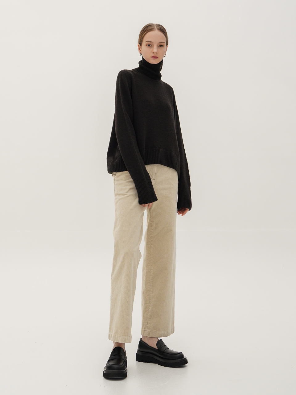 Corduroy Straight Pants_Ivory