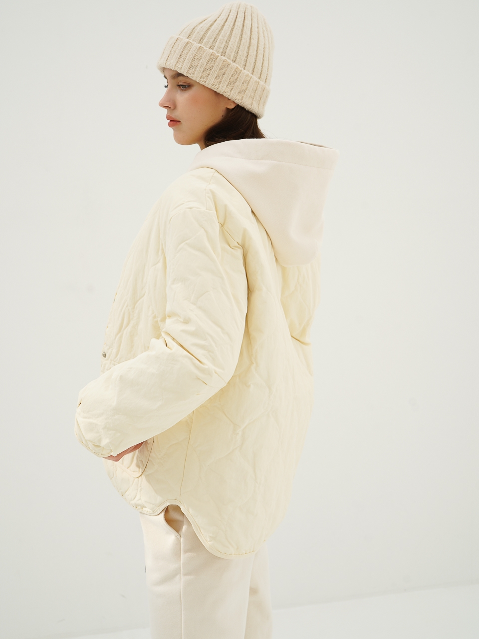 Goose Down Padding Jumper_Ivory